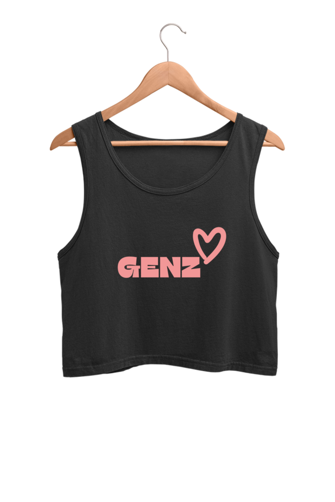 Genz Printed Crop Tank Top For Women