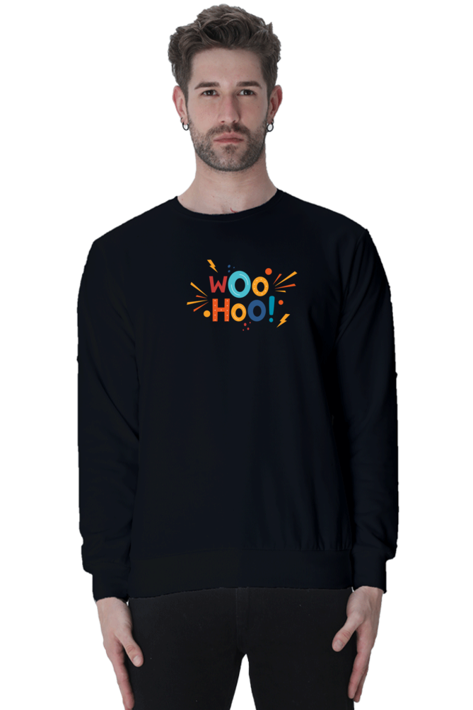 woohoo Graphic Printed Sweatshirt For Men [Light Weighted 300 GSM ]