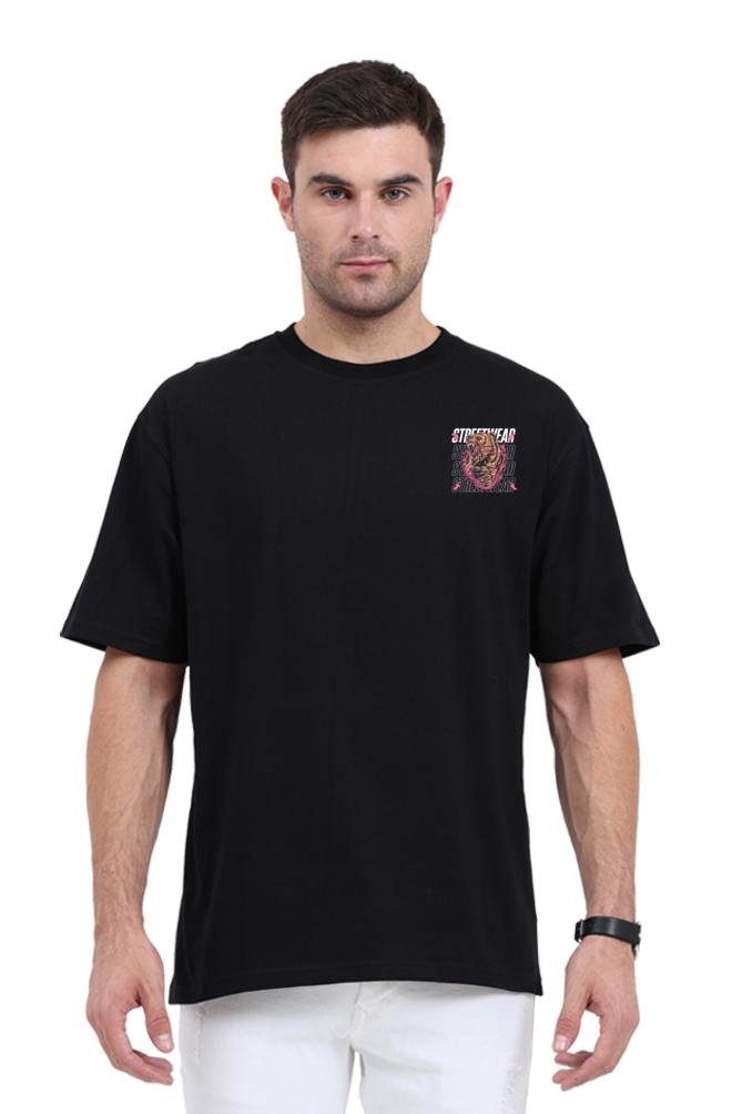 Streetwear Bear Front And Back Graphic Printed Classic Oversized T-shirt for Men [240GSM]