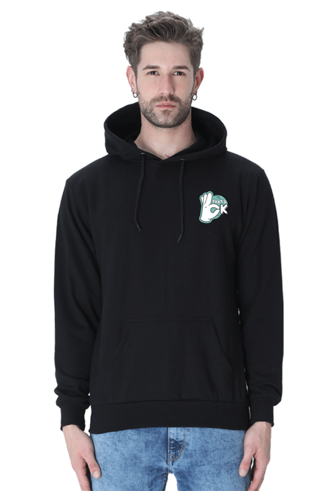 Thats Ohk Graphic Printed Hoodie For Men [Light Weighted 300 GSM ]