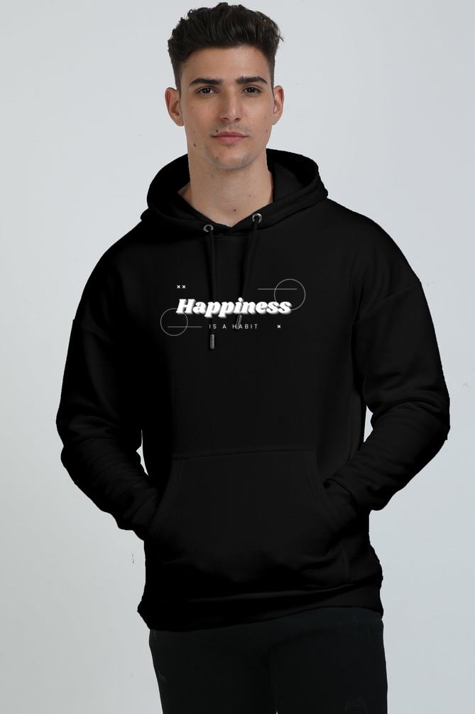 Happiness Oversized Graphic Printed Hoodie For Men [Heavyweight 400 GSM ]