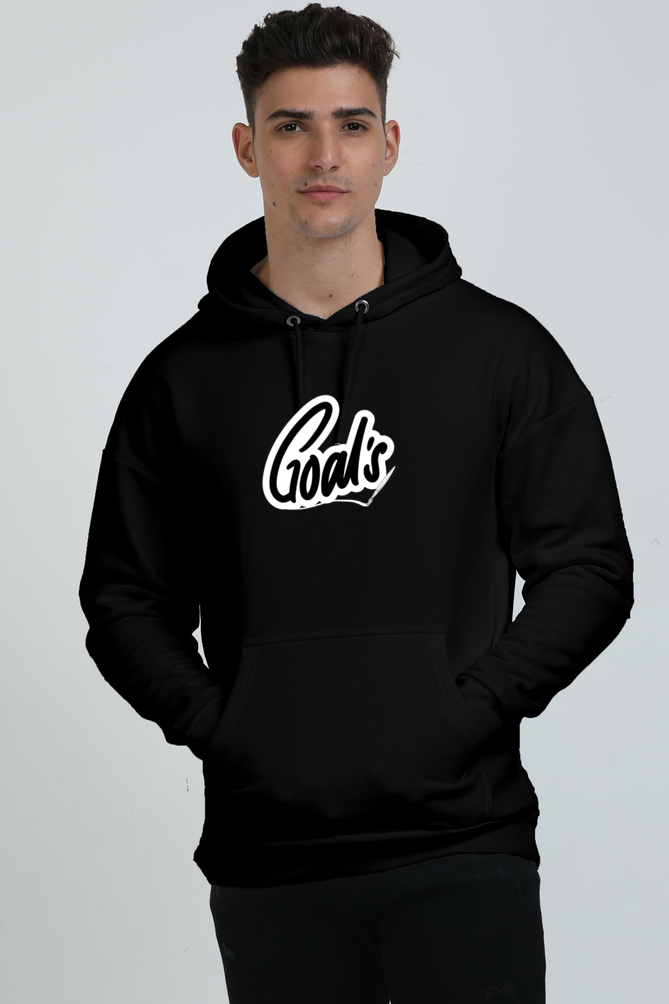 Goals Oversized Graphic Printed Hoodie For Men [Heavyweight 400 GSM ]