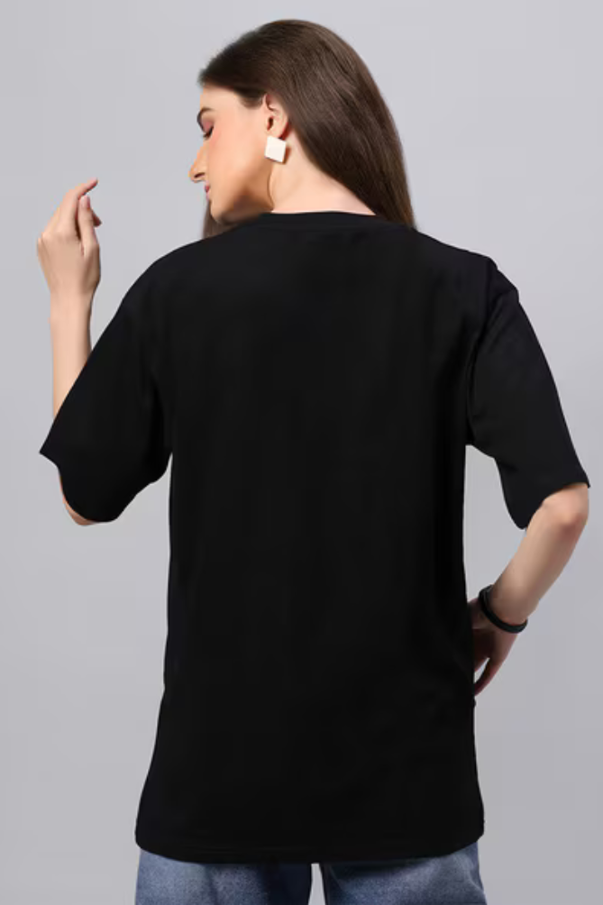 Believe In Yourself Only Graphic Printed Standard Oversized T-shirt for Women [180GSM]