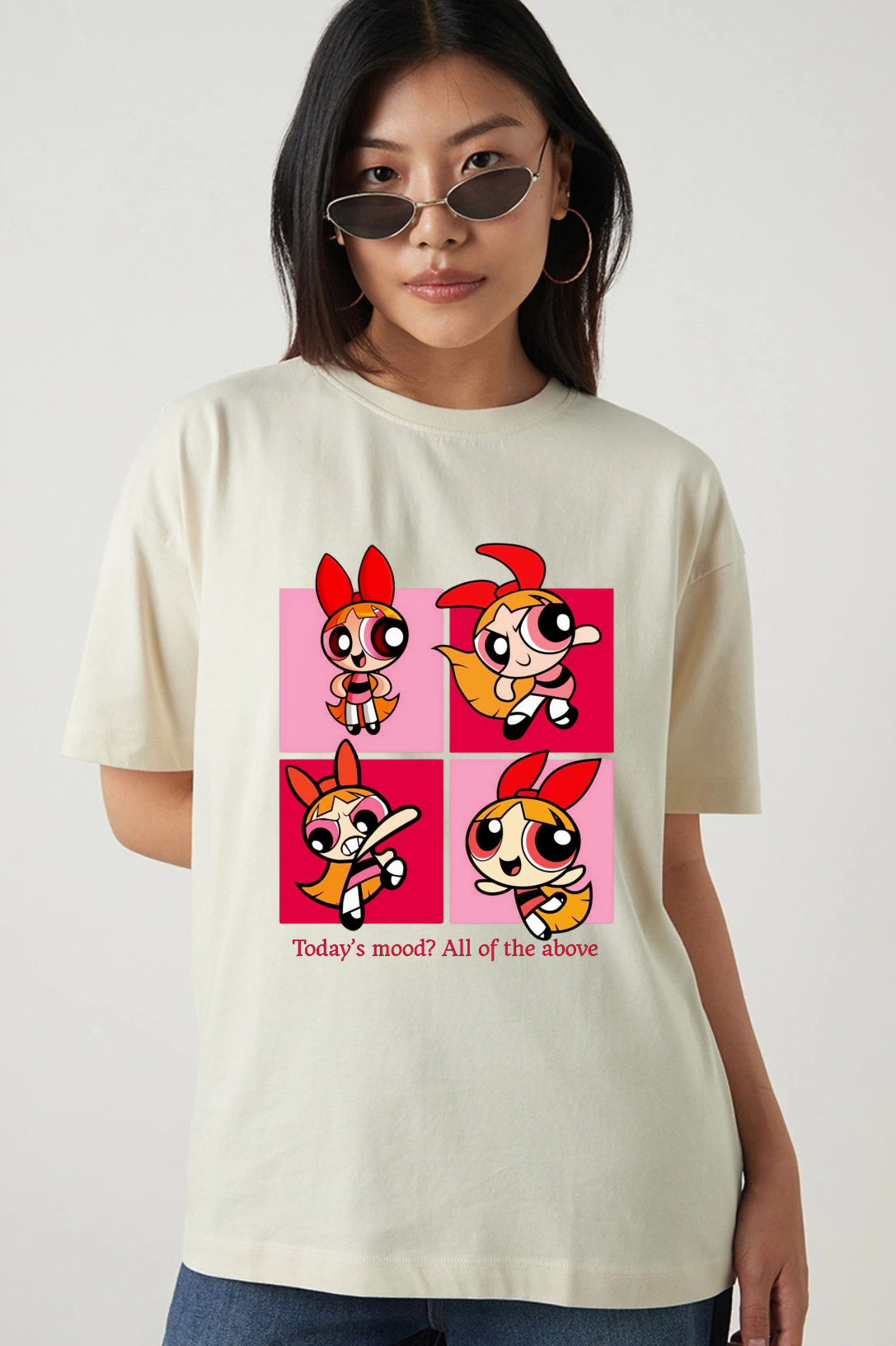 Today's Mood Graphic Printed Classic Oversized T-shirt For Women [240GSM]