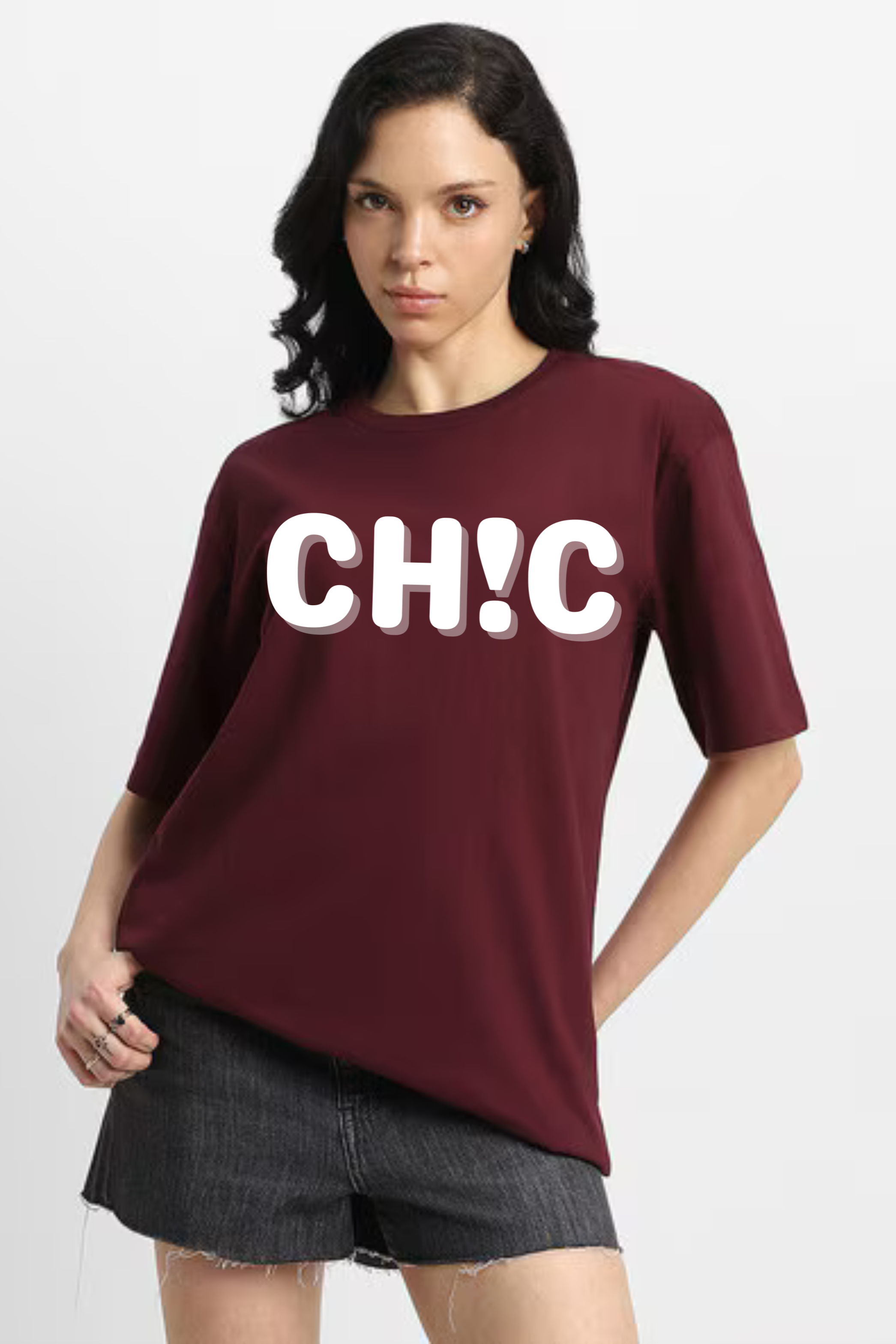 Chic Graphic Printed Classic Oversized T-shirt for Women [240GSM]