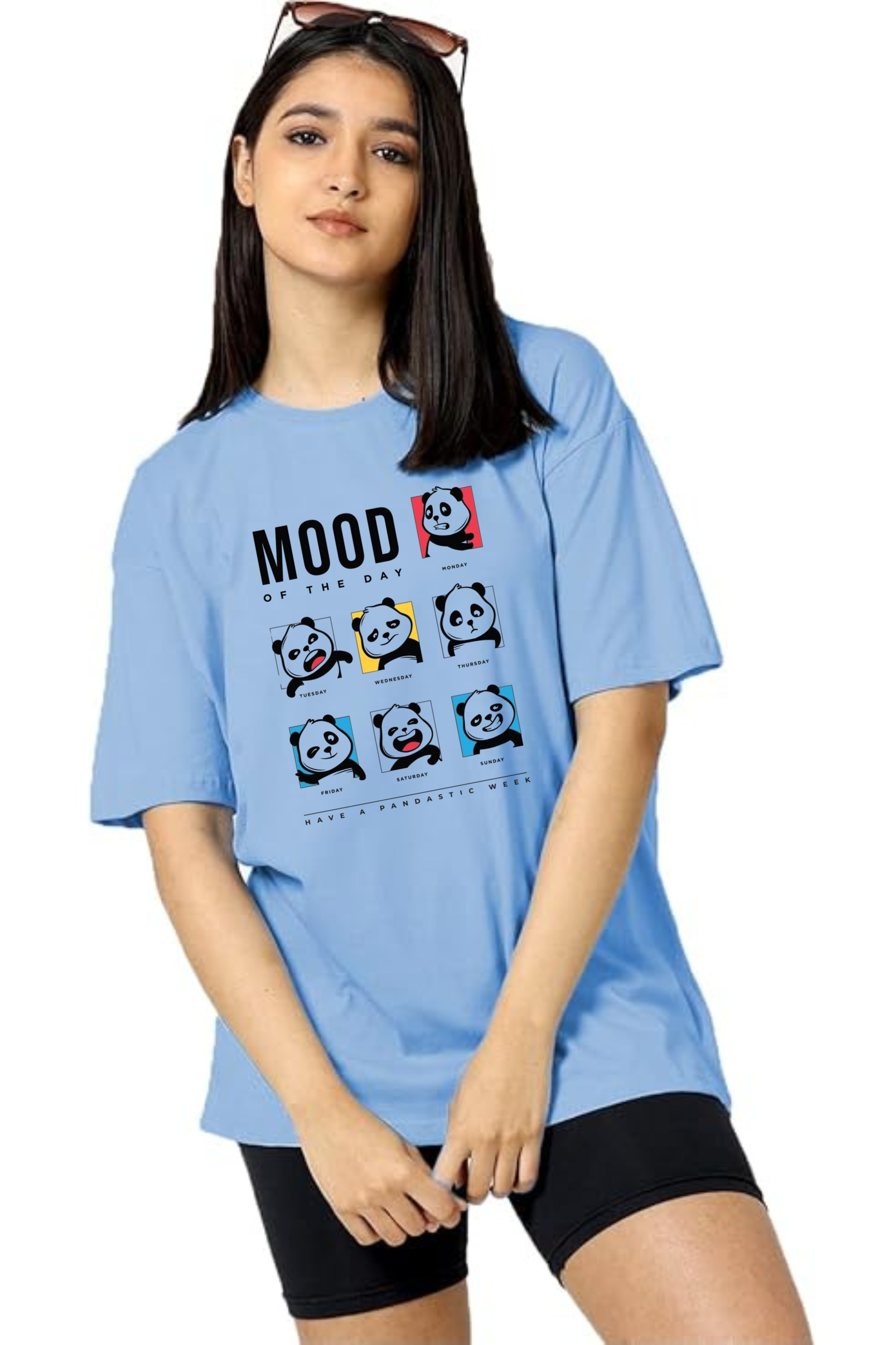 Mood Of The Week Graphic Printed Classic Oversized T-shirt For Women 240GSM]