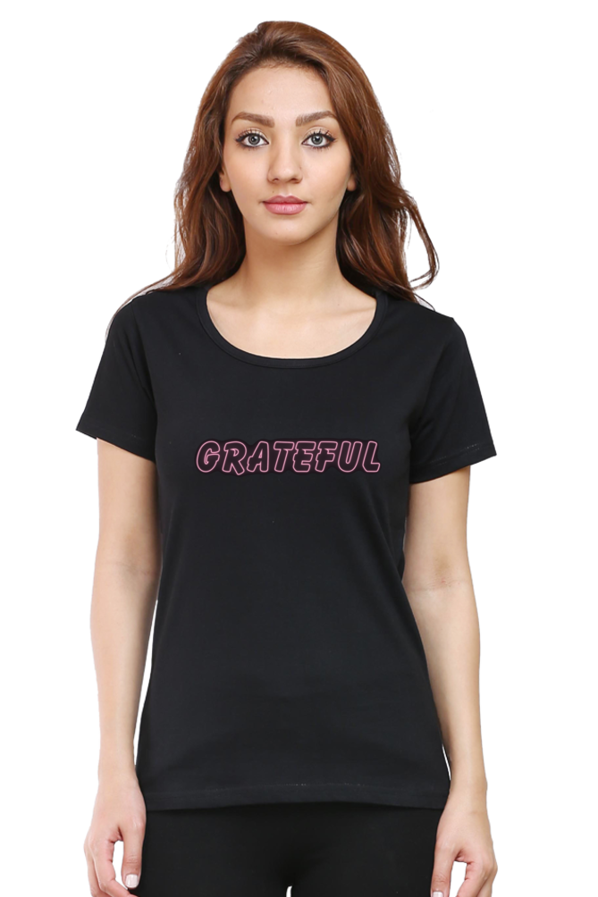 Grateful Printed T-shirt for Women