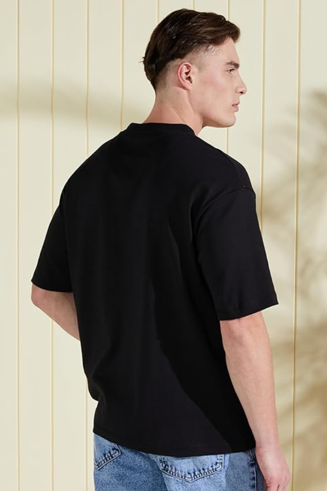 Stay Wild Graphic Printed Standard Oversized T-shirt for Men [180GSM]