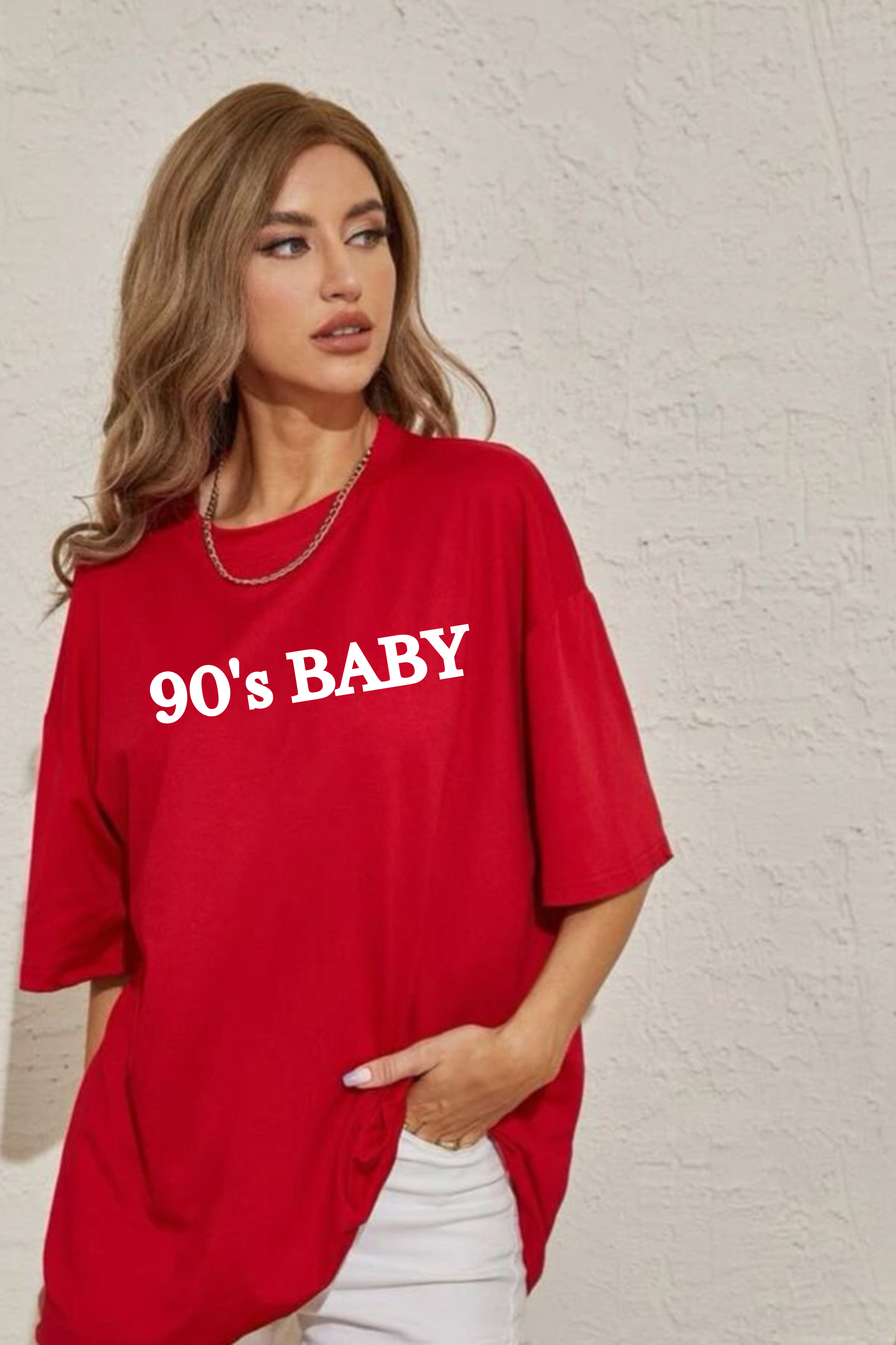90's Baby Graphic Printed Classic Oversized T-shirt For Women [240GSM]