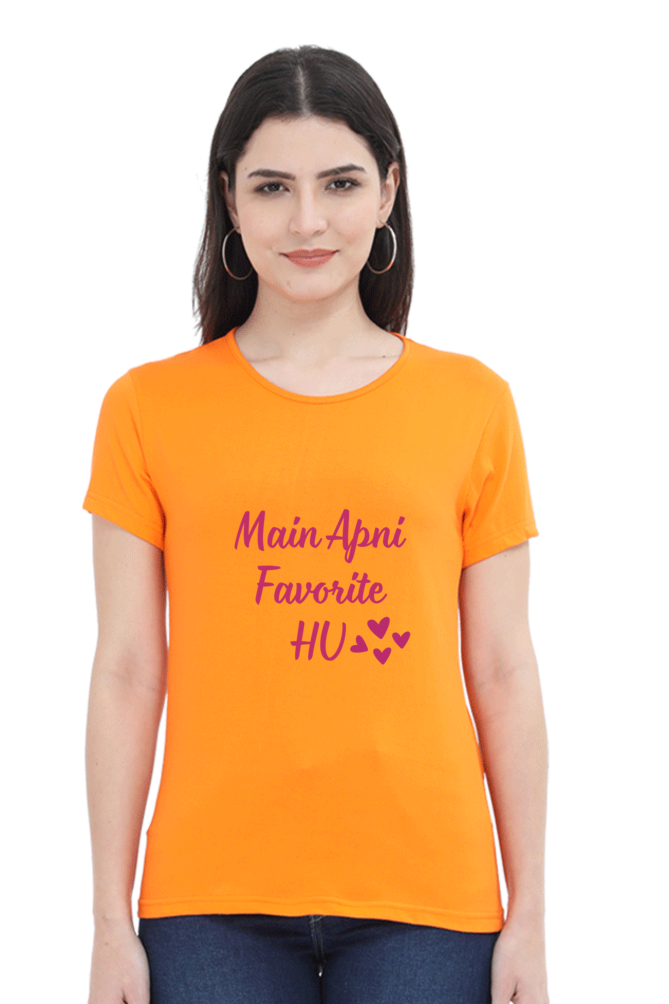 Main Apni Favorite Hu Printed T-shirt for Women
