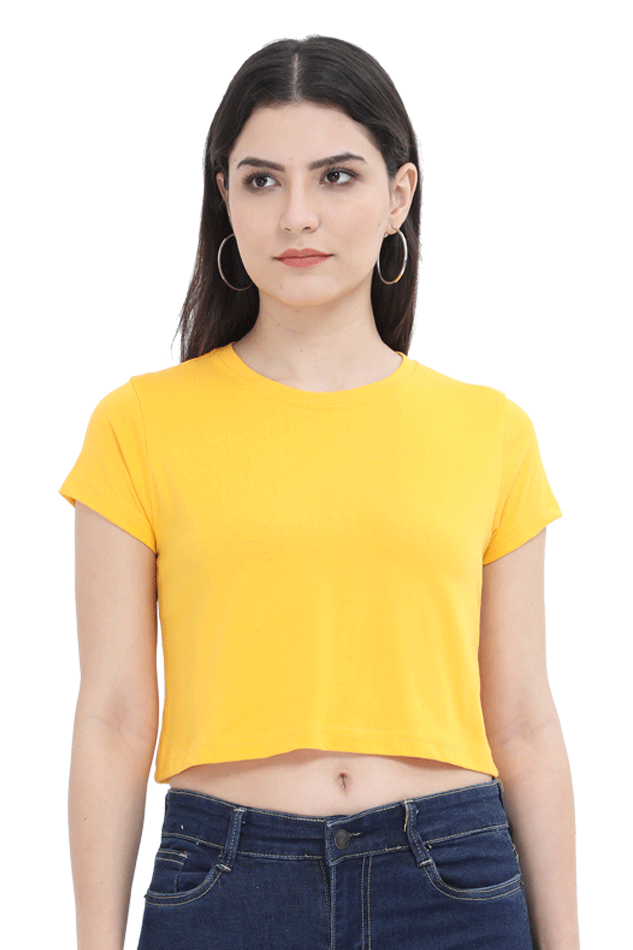 Solid Crop Tops For Women