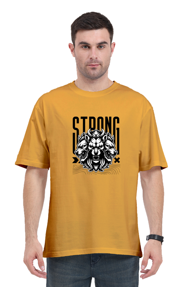 Strong Lion  Graphic Printed Classic Oversized T-shirt for Men [240GSM]