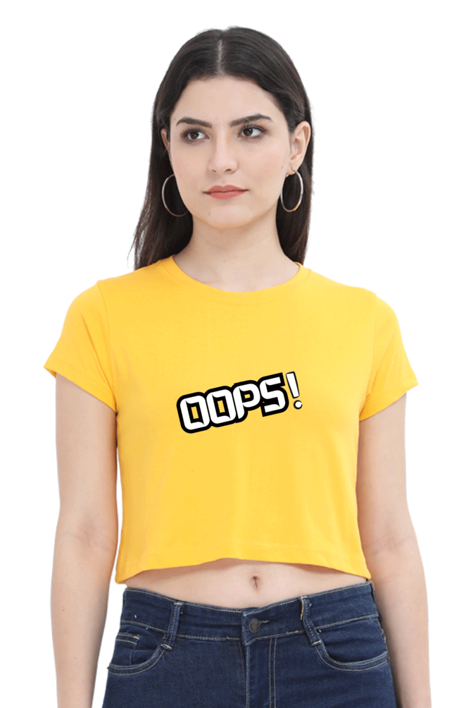 Oops Printed Crop Tops For Women