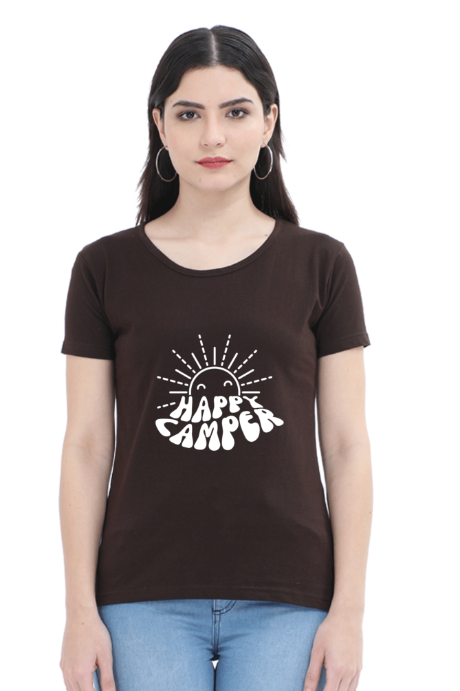 Happy Camper Printed T-shirt for Women