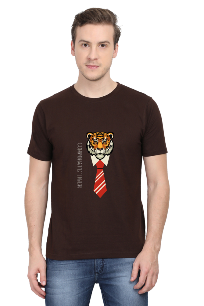 Corporate Tiger Printed T-shirt for Men