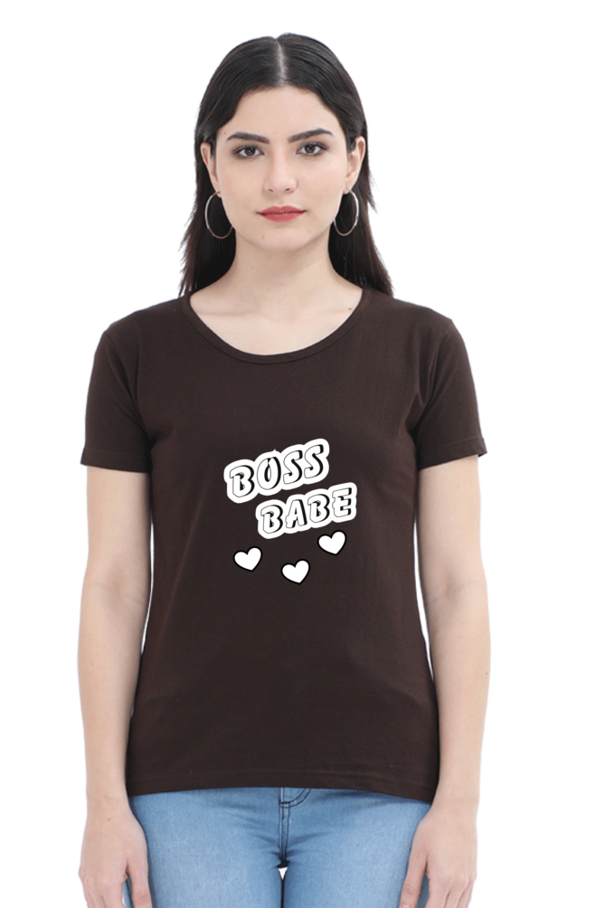 Boss Babe Printed T-shirt for Women