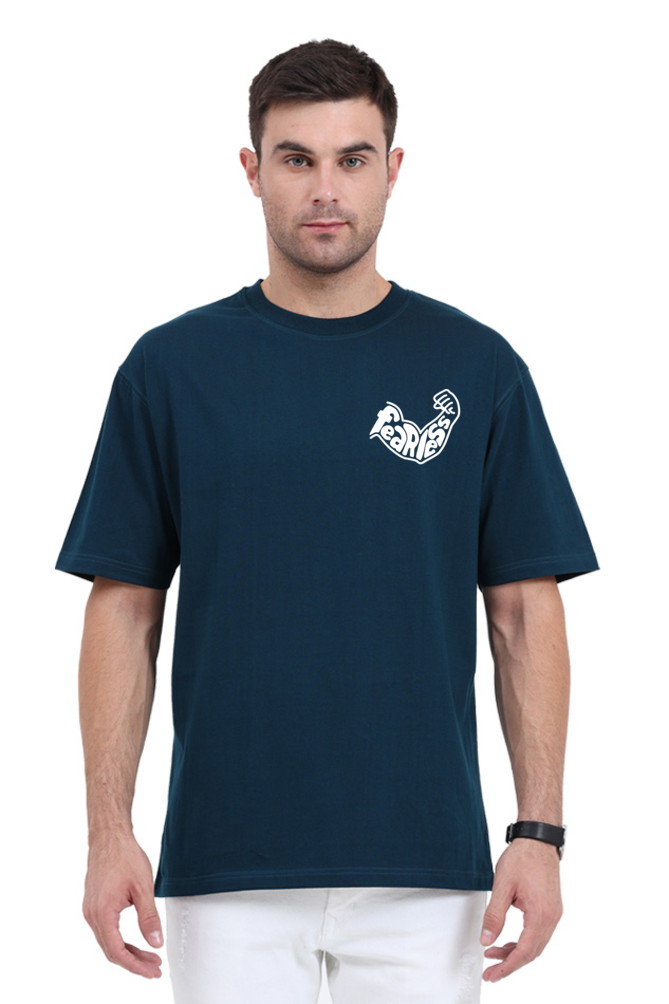 Fearless Graphic Printed Classic Oversized T-shirt For Men 240GSM]
