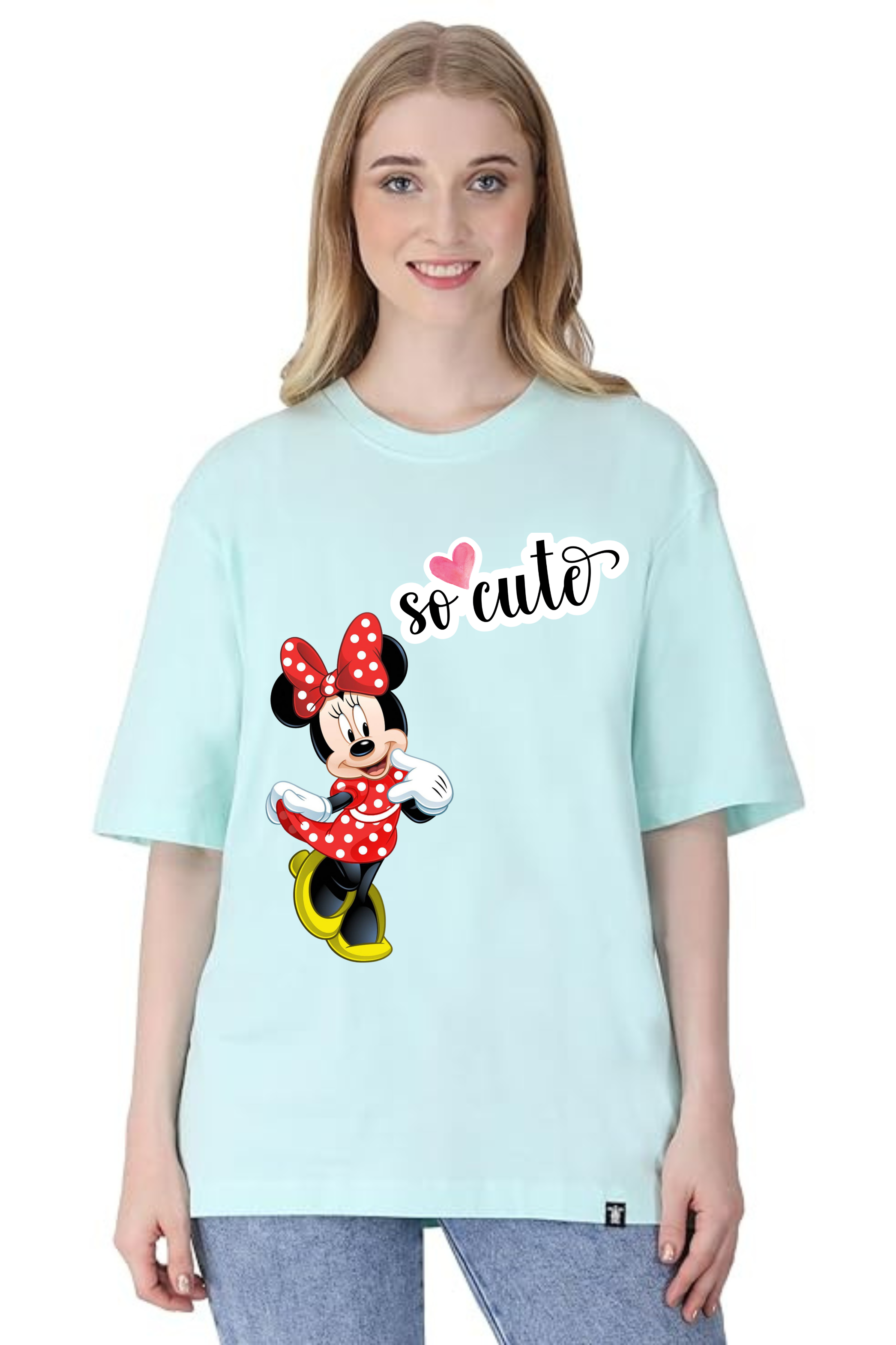 So Cute Mini Graphic Classic Oversized T-shirt for Women [240 GSM]