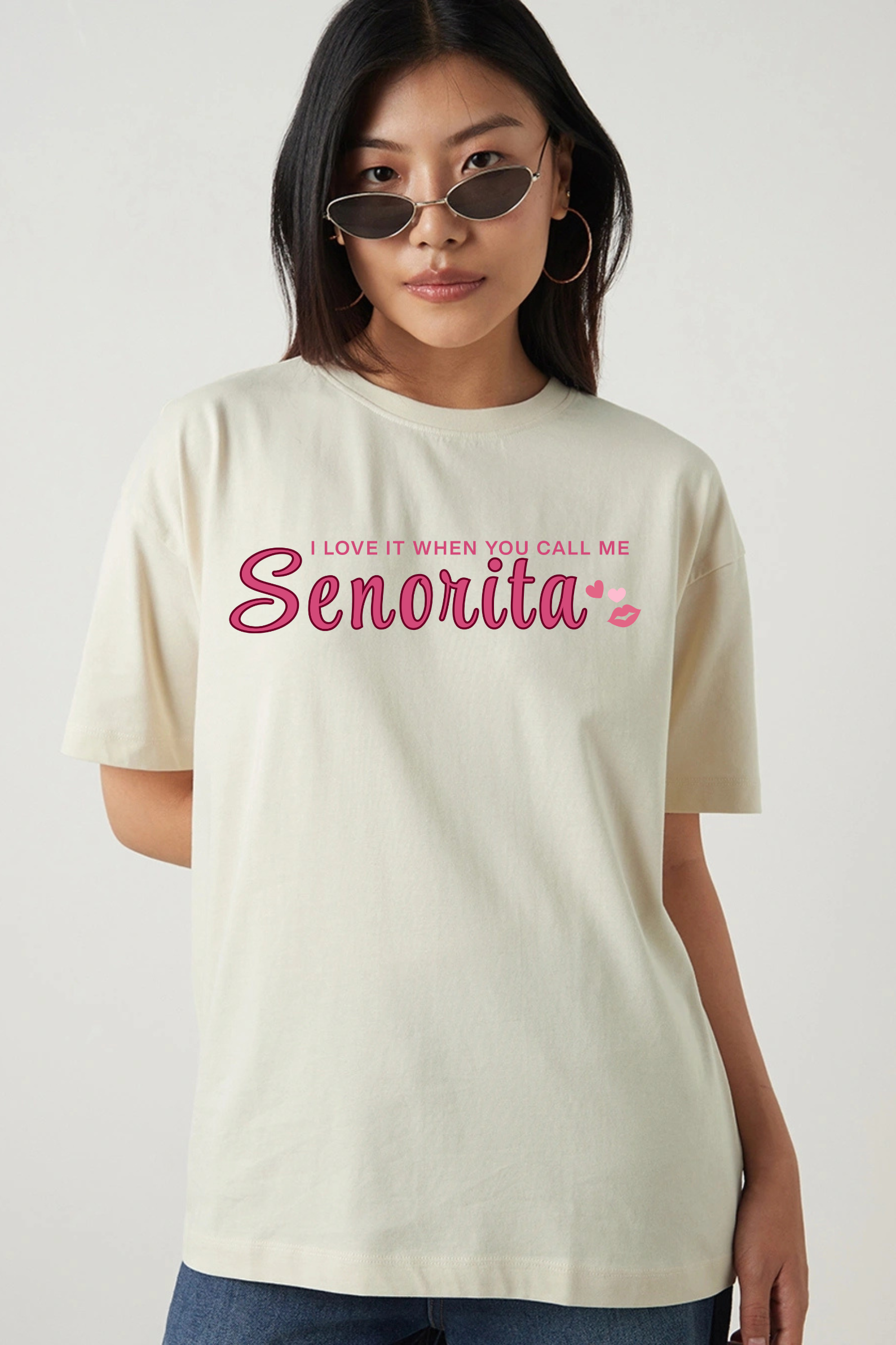 Senorita Graphic Printed Classic Oversized T-shirt For Women [240GSM]