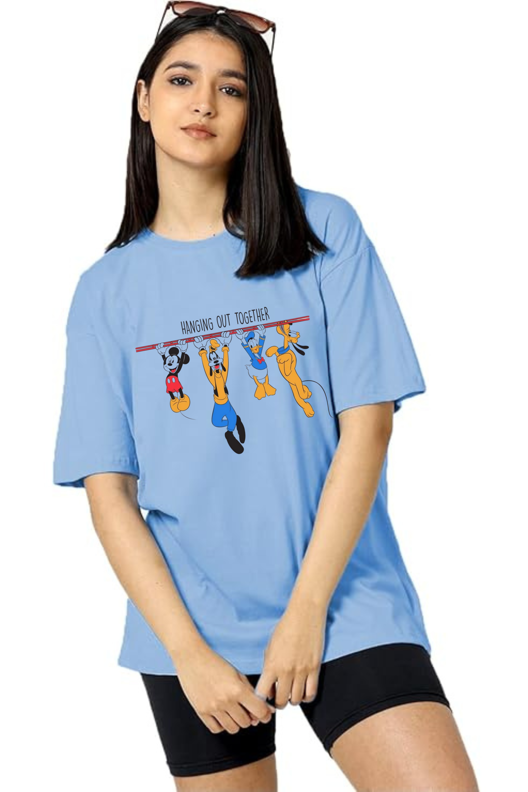 Disney Graphic Printed Classic Oversized T-shirt For Women 240GSM]