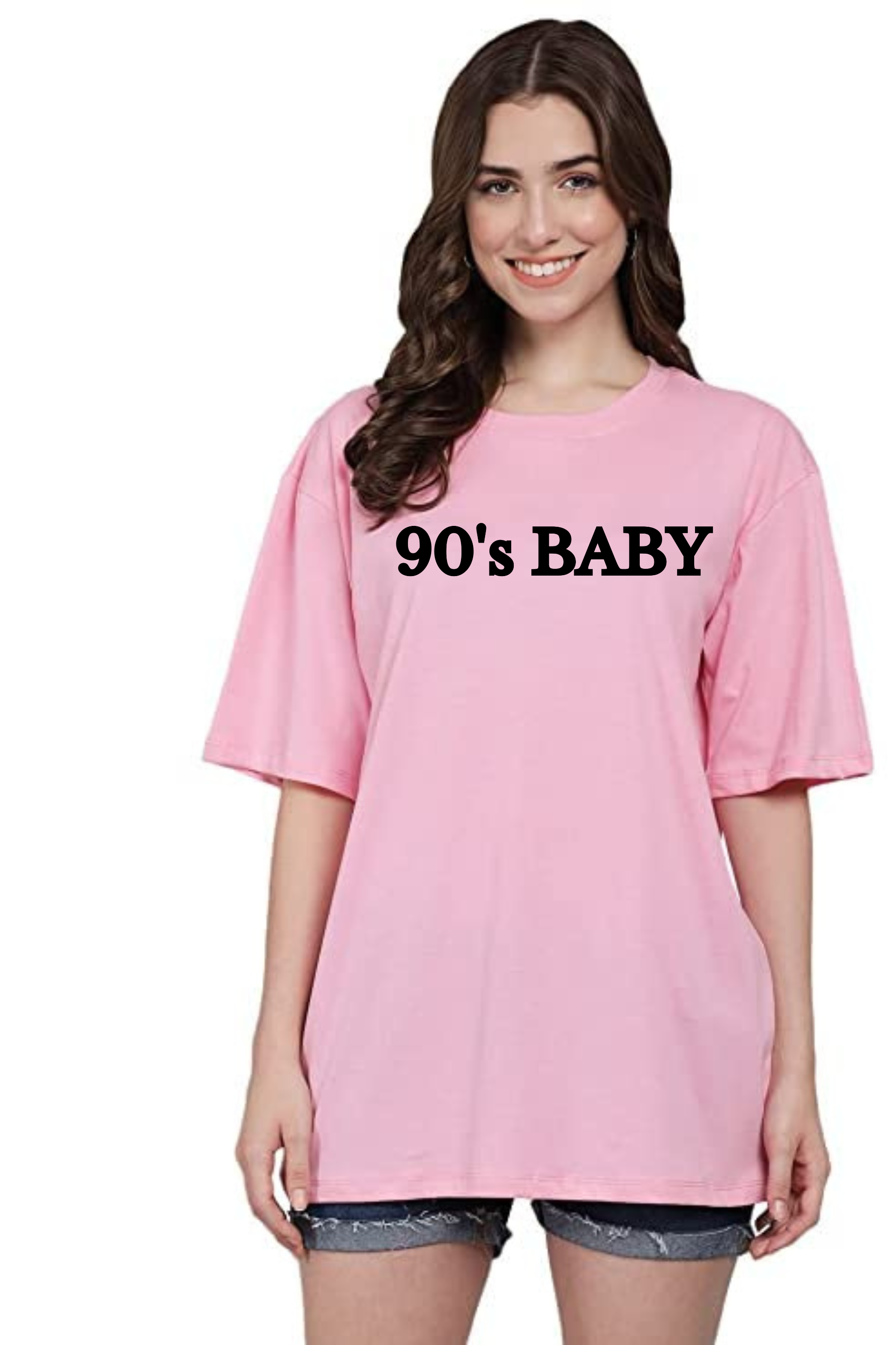 90's Baby Graphic Printed Classic Oversized T-shirt For Women [240GSM]