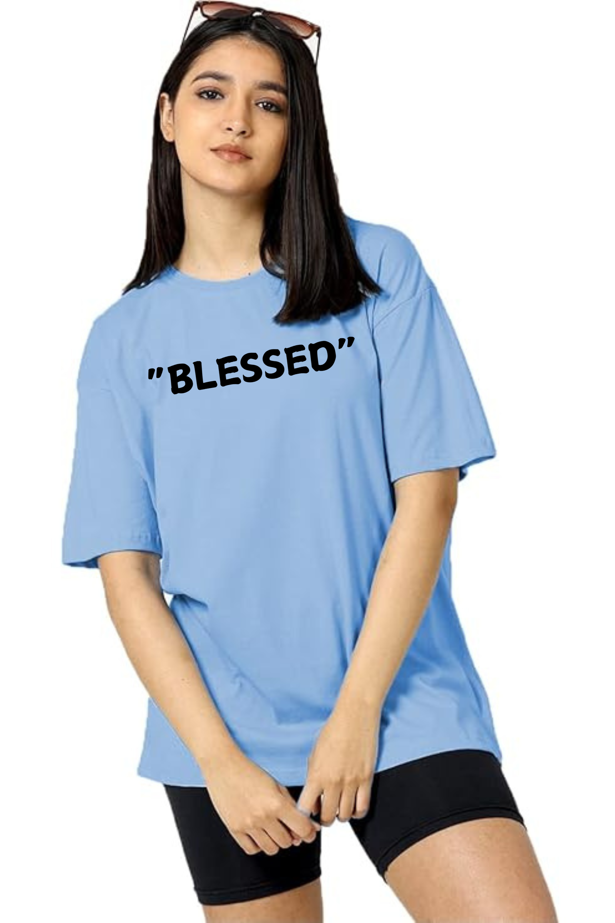 Blessed Graphic Printed Classic Oversized T-shirt For Women 240GSM]