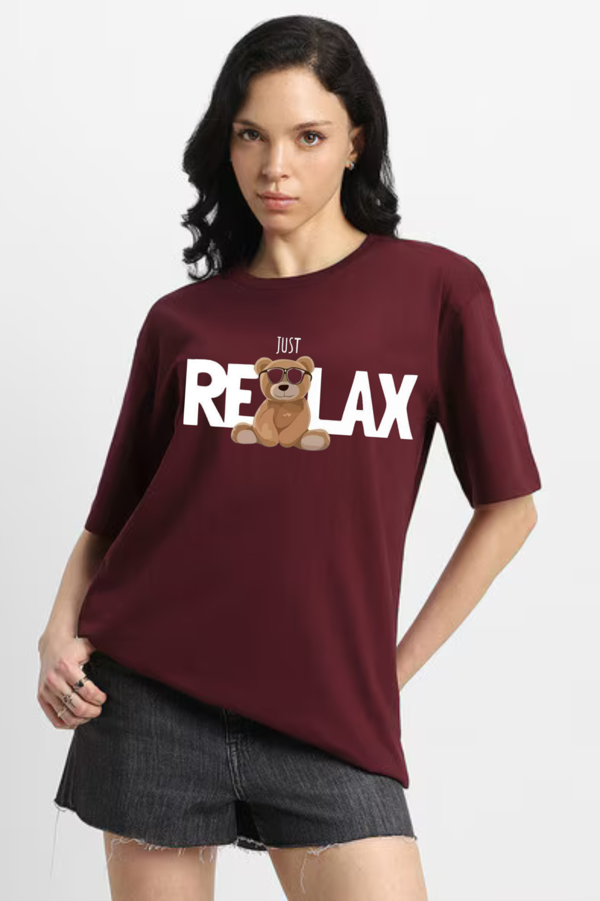 Relax Graphic Printed Classic Oversized T-shirt For Women [240GSM]