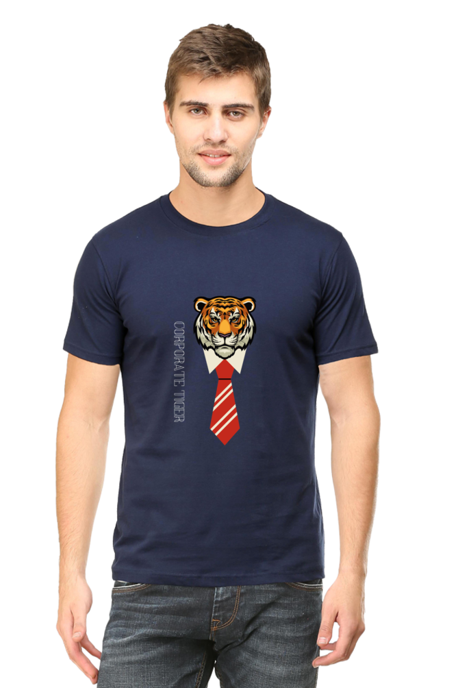 Corporate Tiger Printed T-shirt for Men