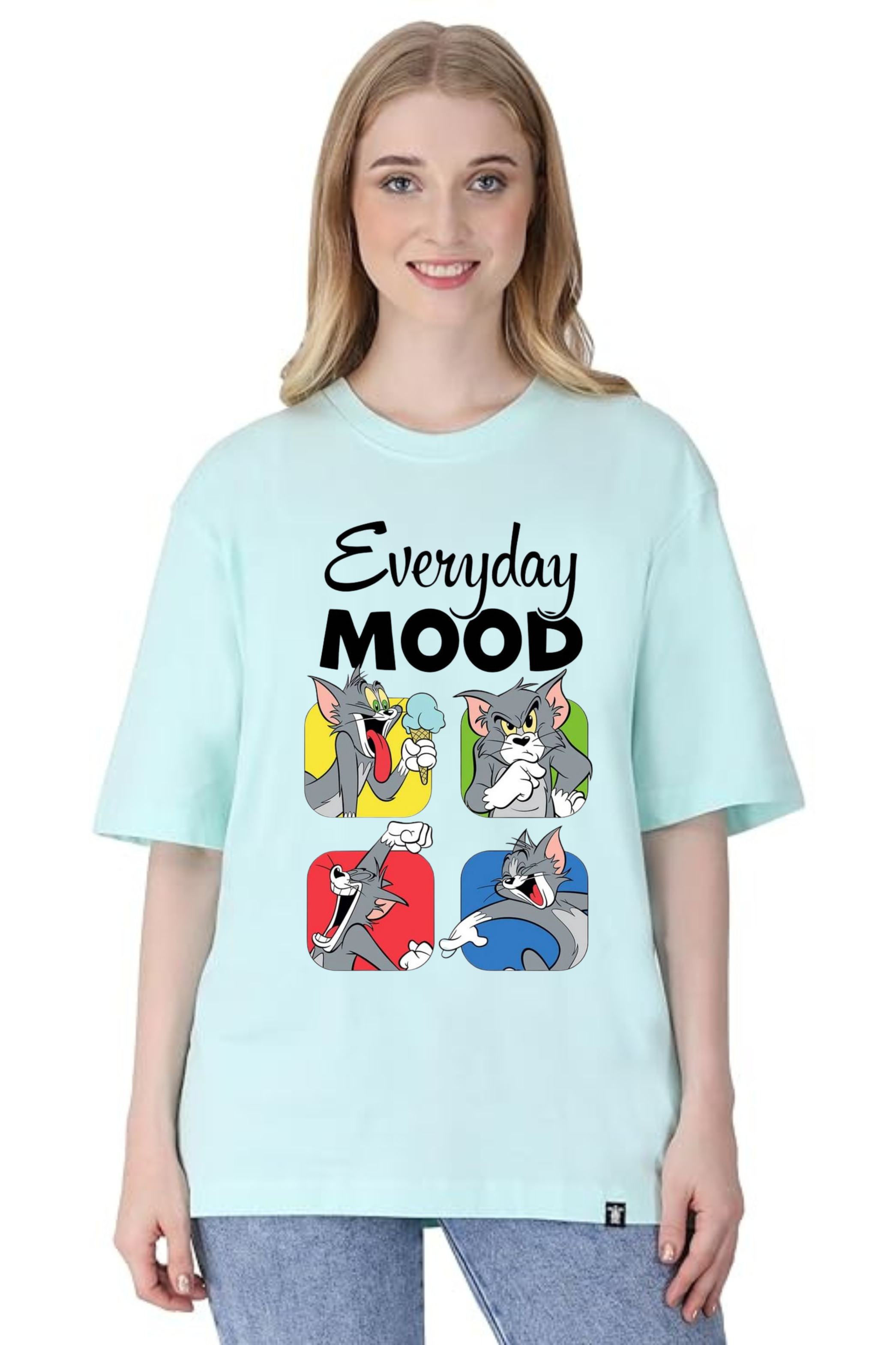 Everyday Mood Graphic Printed Classic Oversized T-shirt For Women [240GSM]