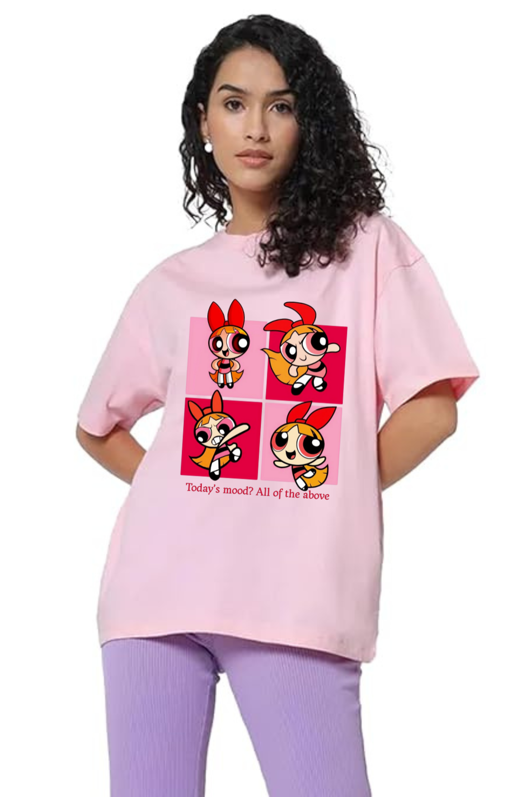 Today's Mood Graphic Printed Classic Oversized T-shirt For Women [240GSM]