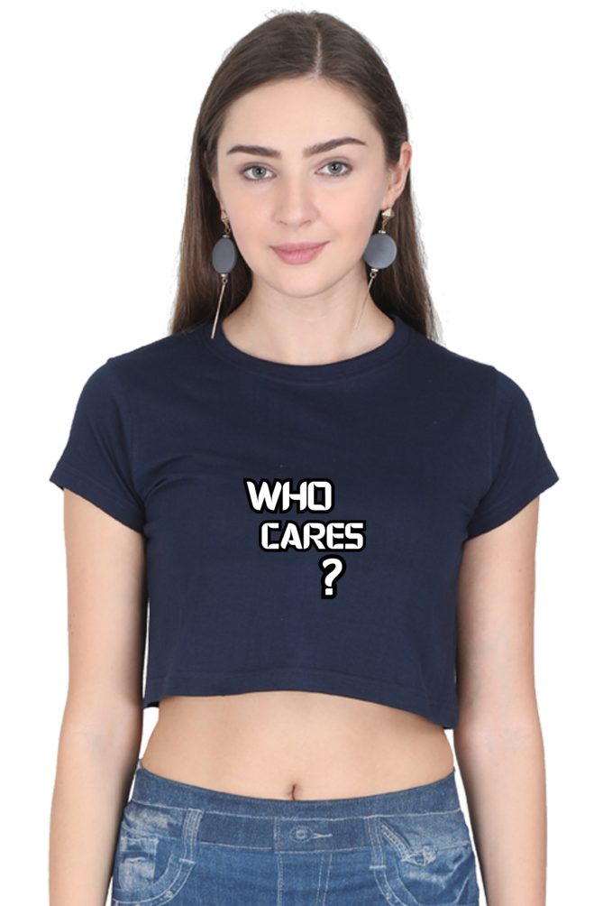 Who Cares Printed Crop Tops For Women
