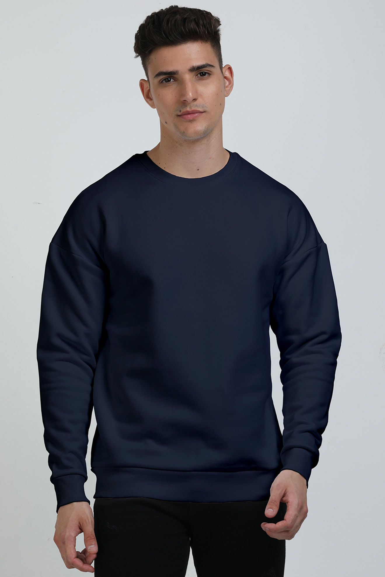Unisex Oversized Plain Sweatshirts (Men & Women ) [ Heavyweight 400 GSM ]