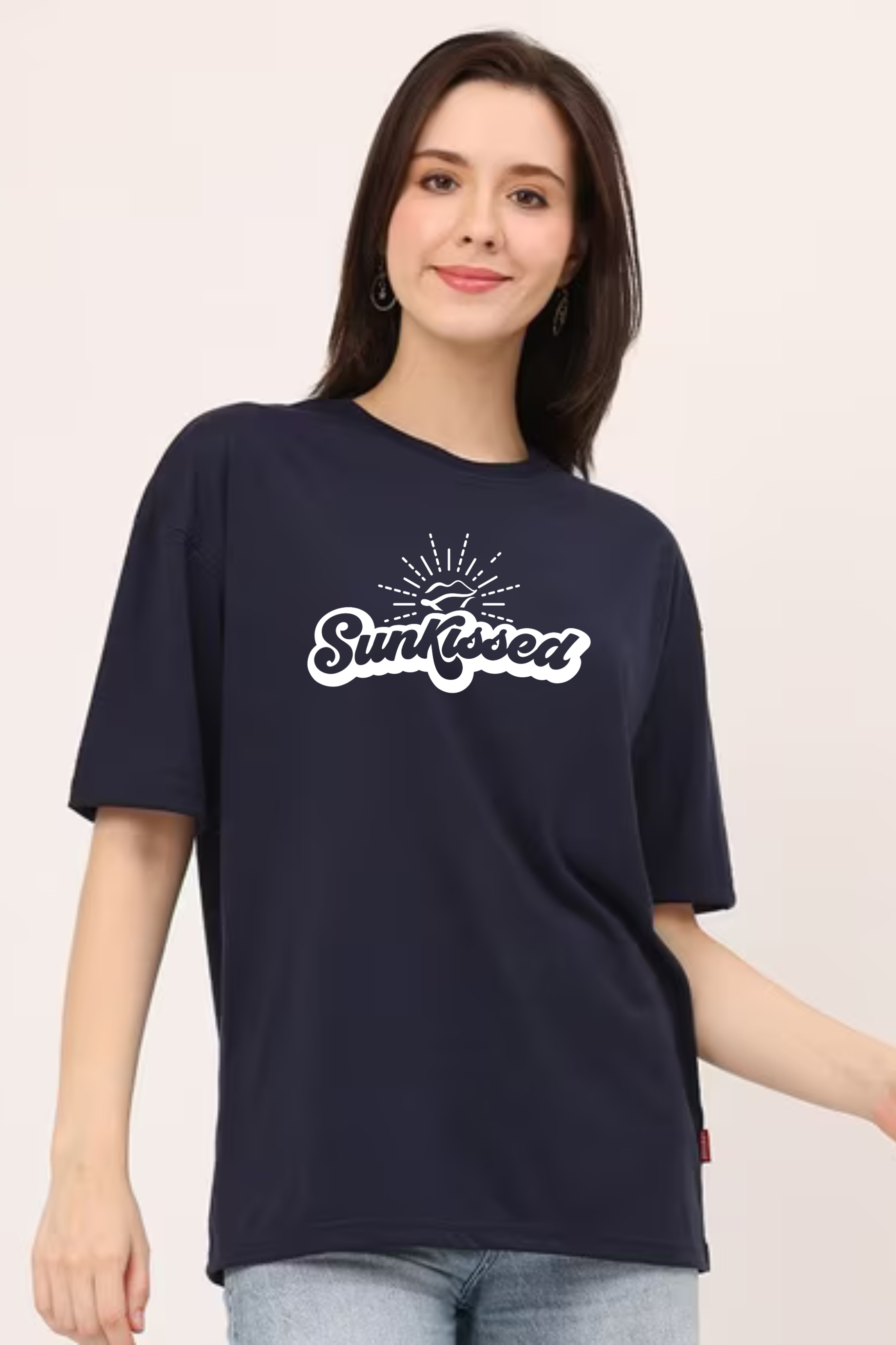 Sunkissed Graphic Printed Classic Oversized T-shirt For Women [240GSM]