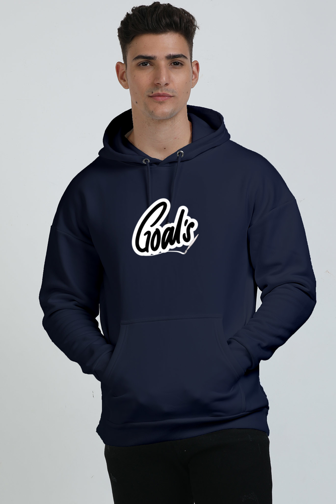 Goals Oversized Graphic Printed Hoodie For Men [Heavyweight 400 GSM ]