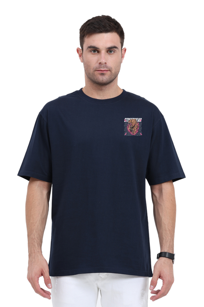 Streetwear Bear Front And Back Graphic Printed Classic Oversized T-shirt for Men [240GSM]