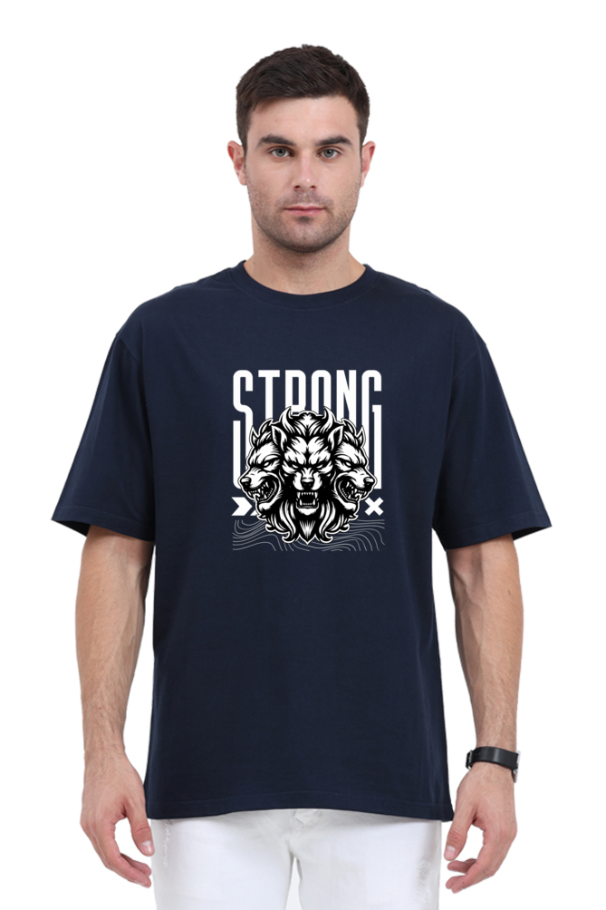 Strong Lion  Graphic Printed Classic Oversized T-shirt for Men [240GSM]