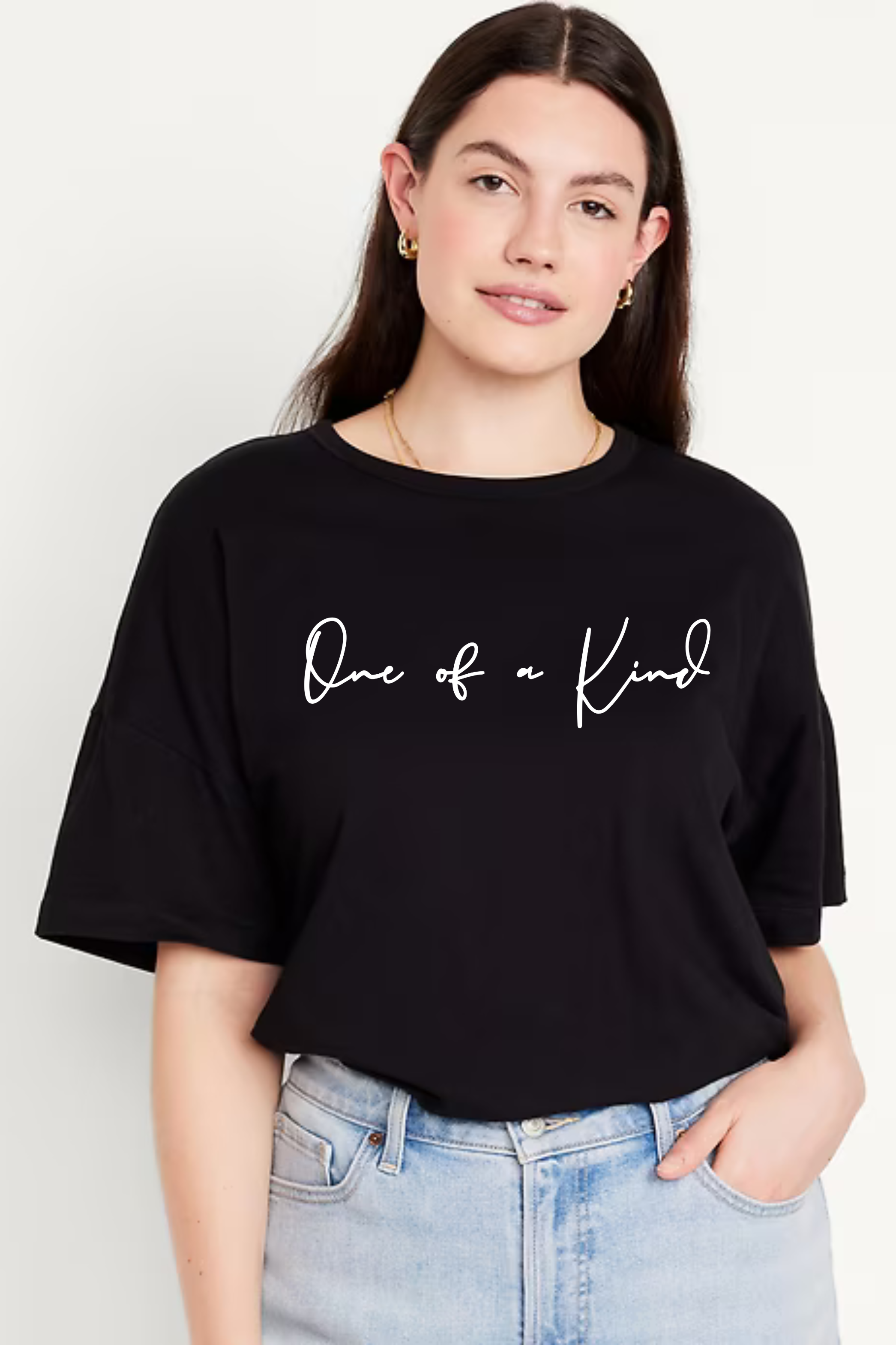 One Of A Kind Graphic Printed Classic Oversized T-shirt For Women [240GSM]
