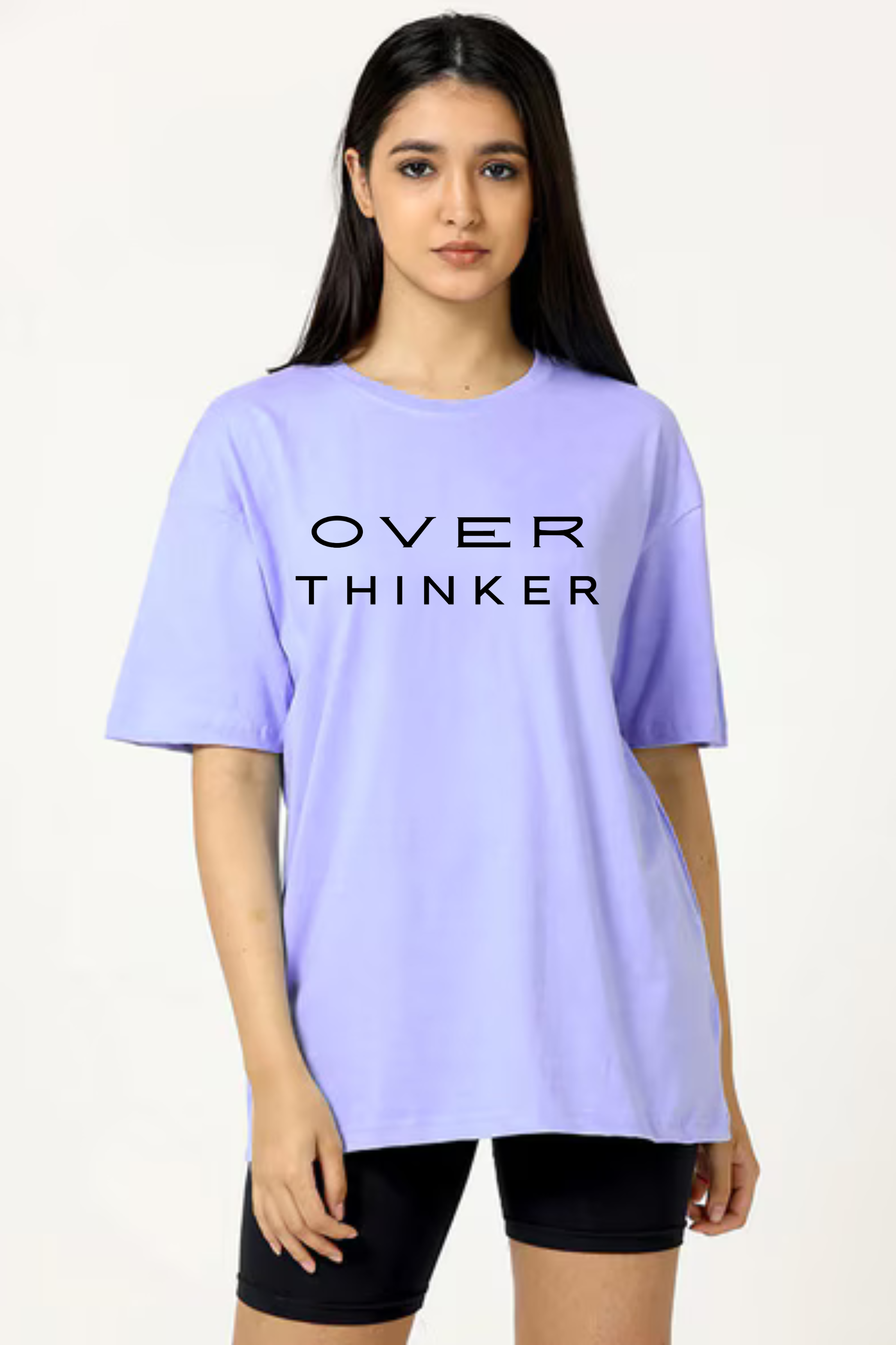 Overthinker Graphic Printed Classic Oversized T-shirt For Women 240GSM]