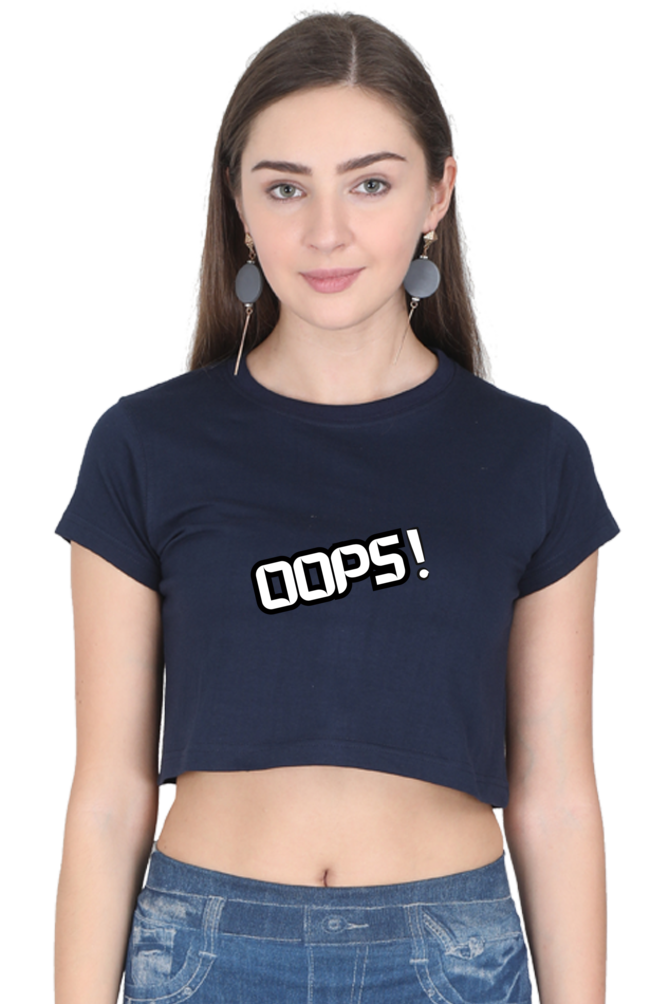 Oops Printed Crop Tops For Women
