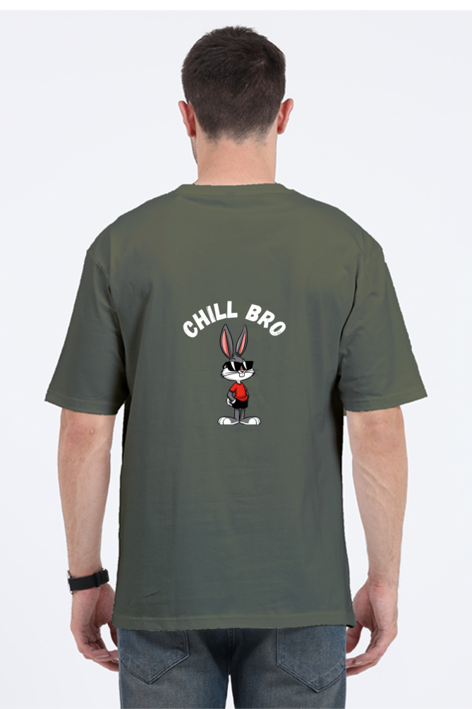 Chill Bro Graphic Classic Oversized T-shirt for men [240 GSM]