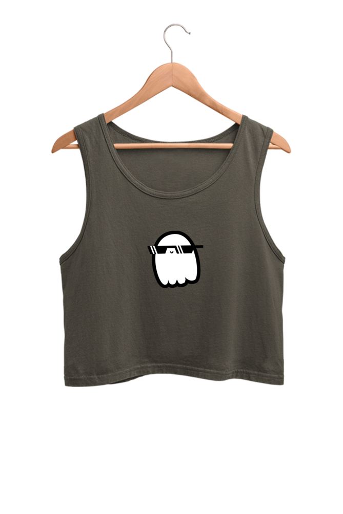 Swag Printed Crop Tank Top For Women