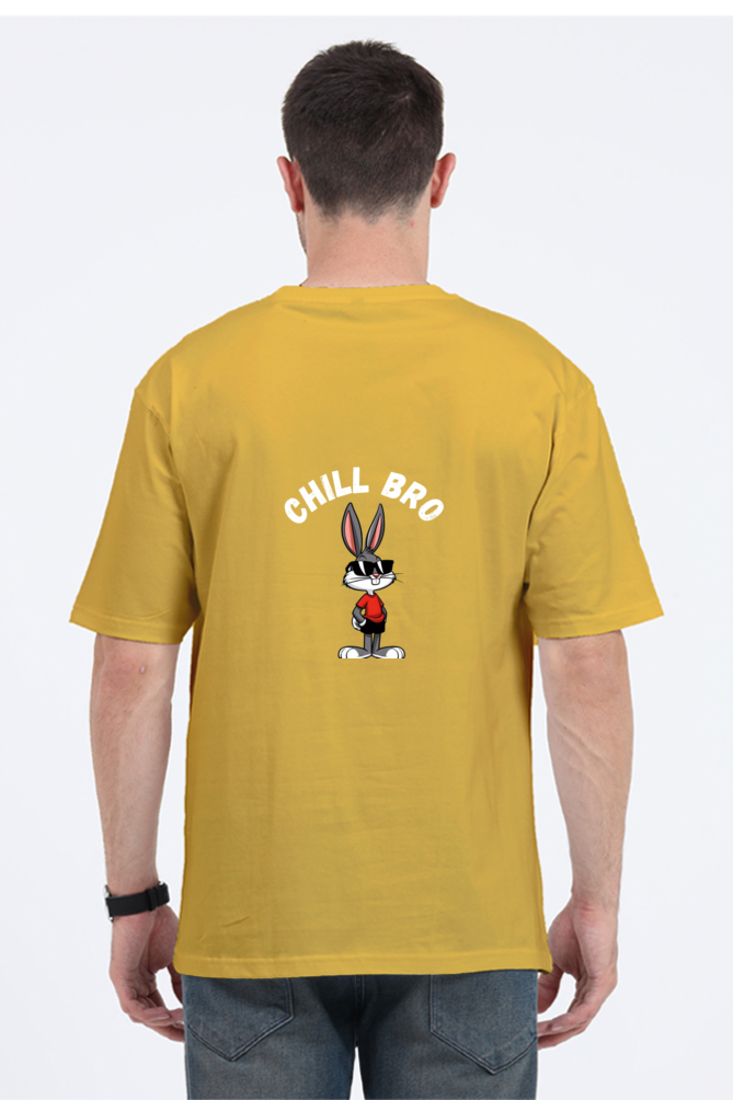 Chill Bro Graphic Classic Oversized T-shirt for men [240 GSM]