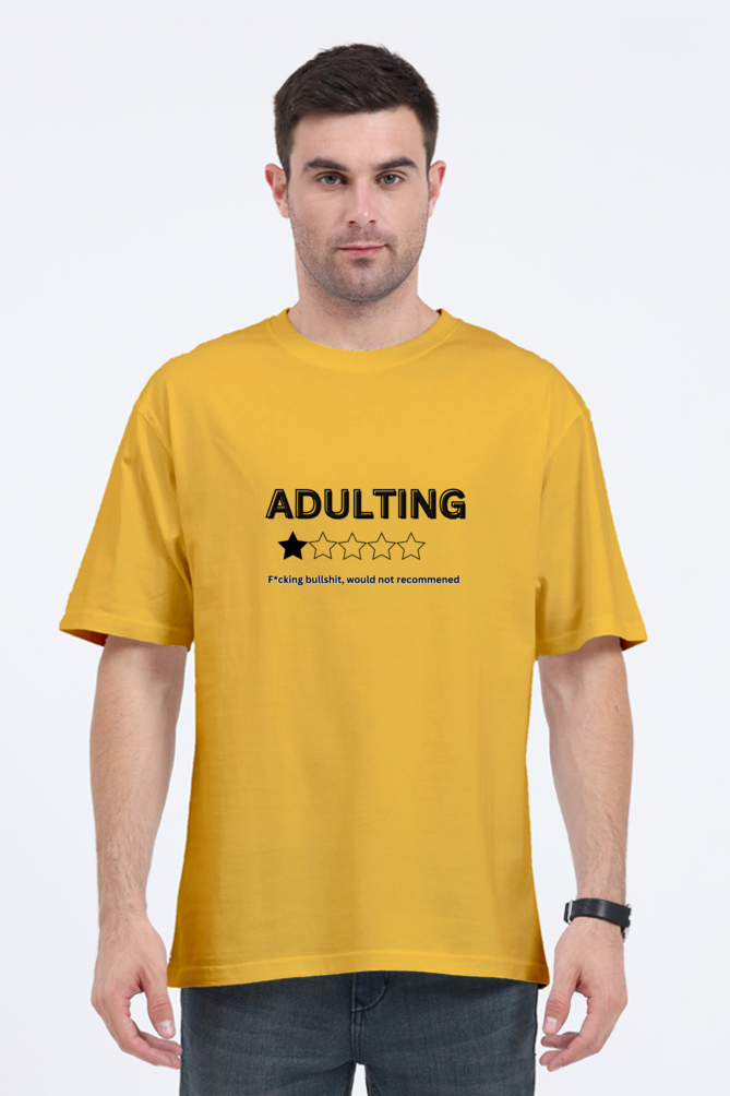 Adulting Graphic Classic Oversized T-shirt for men [240 GSM]
