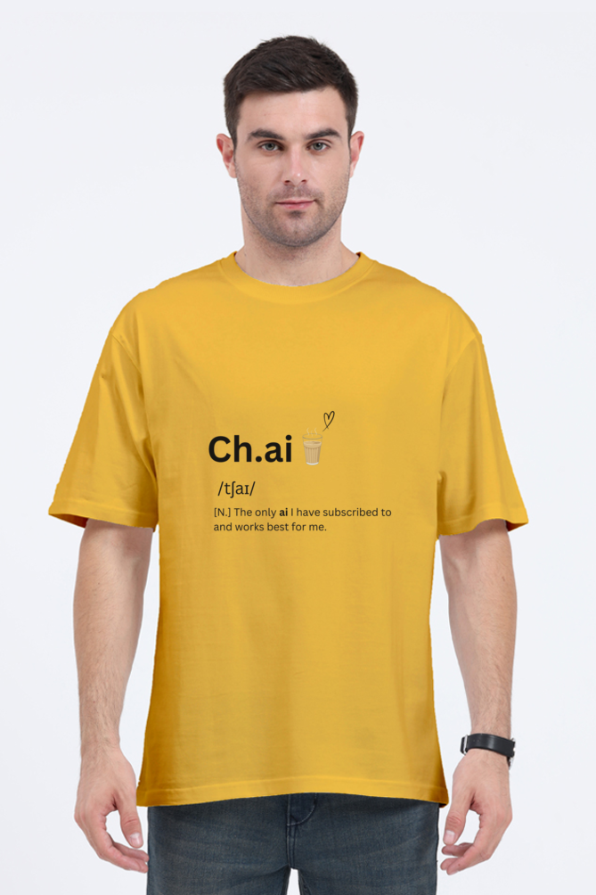 Chai Graphic Printed Classic Oversized T-shirt for Men [240GSM]