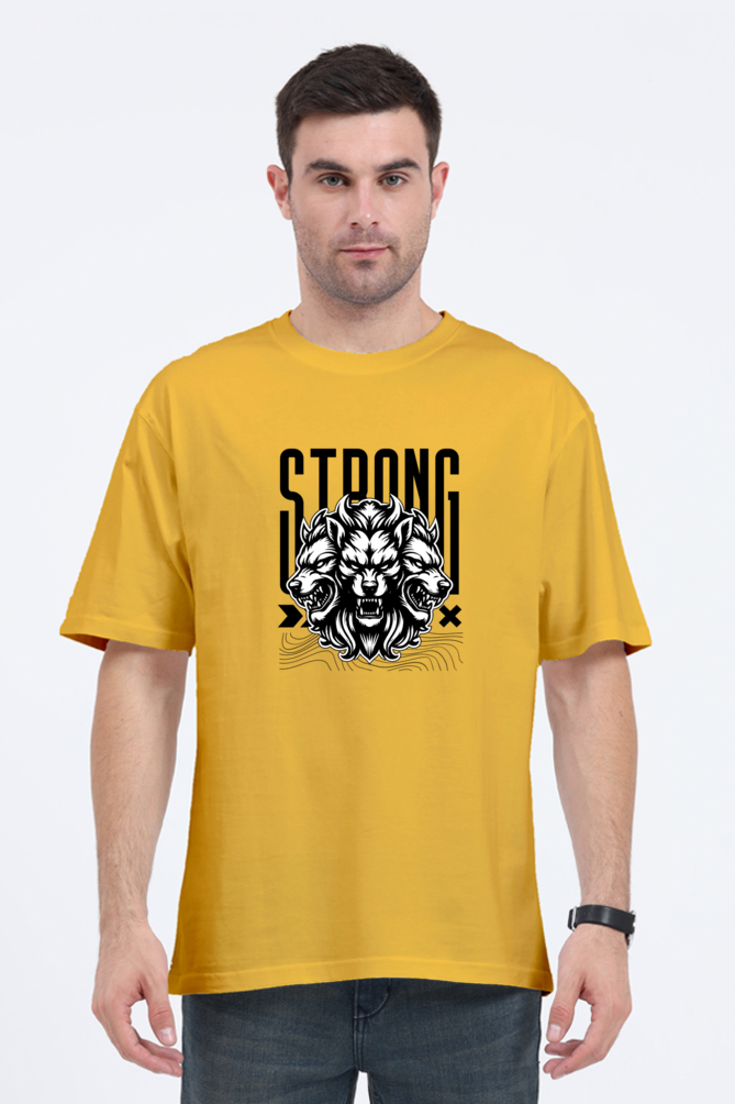 Strong Lion  Graphic Printed Classic Oversized T-shirt for Men [240GSM]