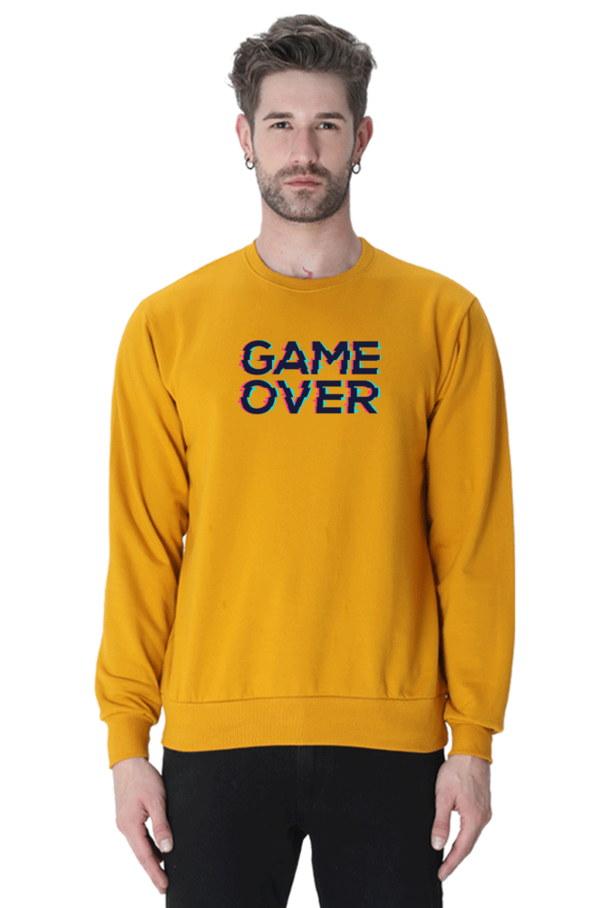 Game Over Graphic Printed Sweatshirt For Men [Light Weighted 300 GSM ]