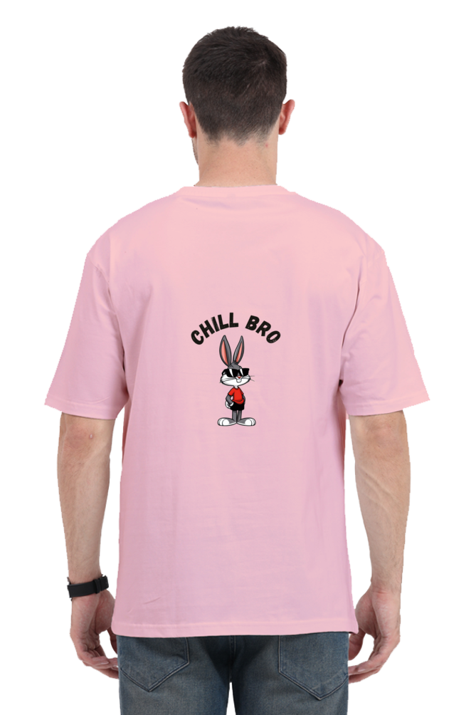 Chill Bro Graphic Front And Back Classic Oversized T-shirt for men [240 GSM]