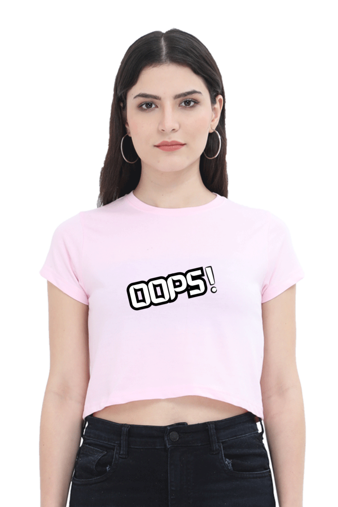 Oops Printed Crop Tops For Women