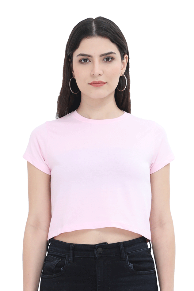 Solid Crop Tops For Women
