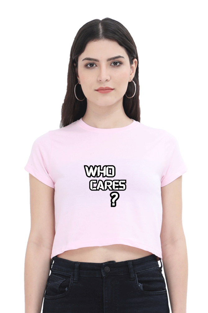 Who Cares Printed Crop Tops For Women